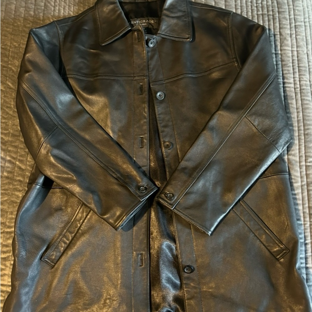 Centigrade Black Leather Jacket Large - image 3